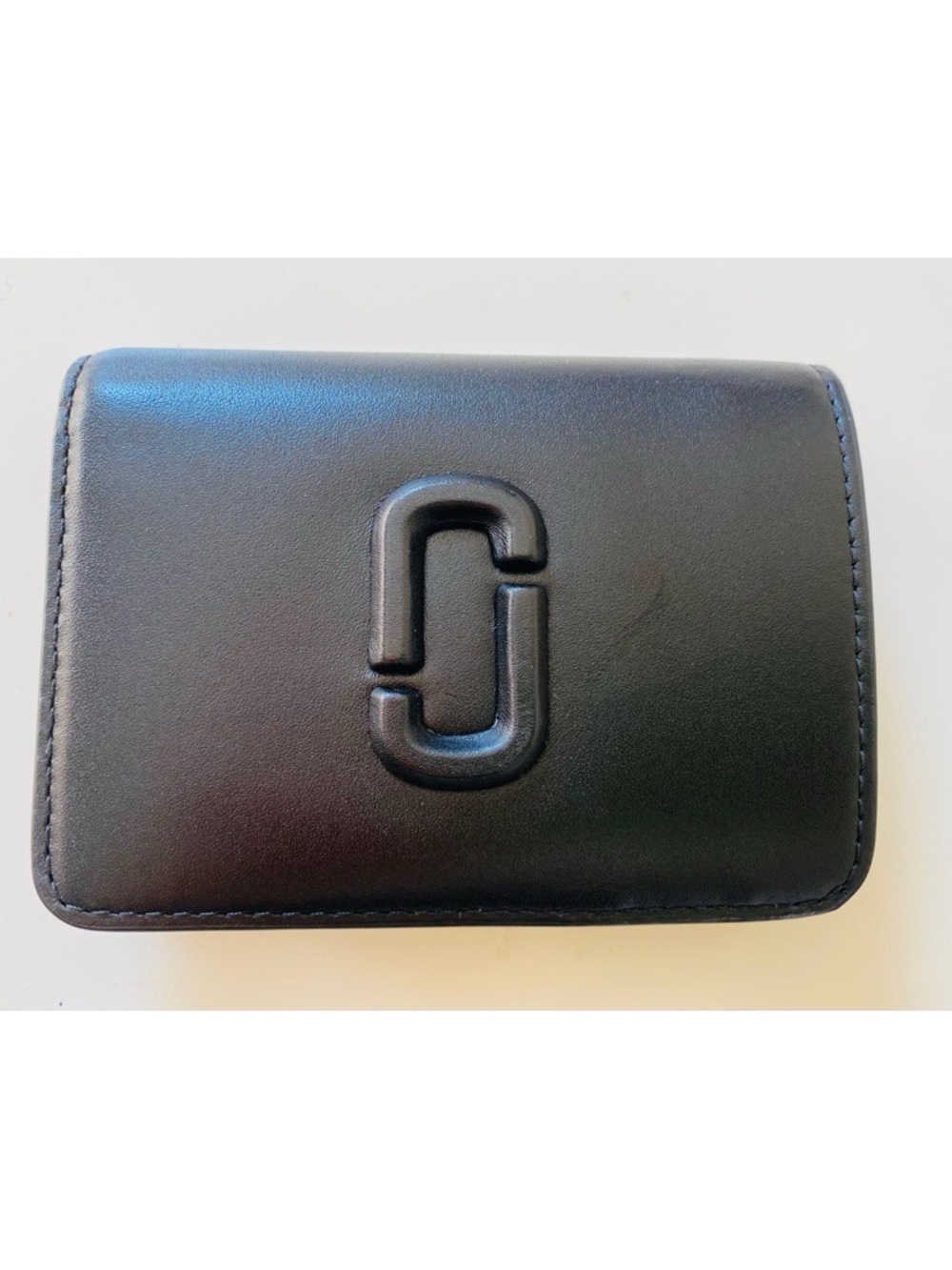 Marc Jacobs The Mini Compact Leather Bifold Wallet- Black